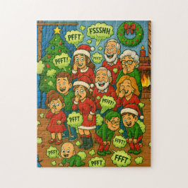 Furzende Familien-Weihnachtsfeier