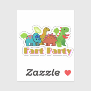 Furzparty-Dinosaurier Aufkleber