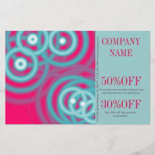 Fuschia aqua blue abstrakt flyer