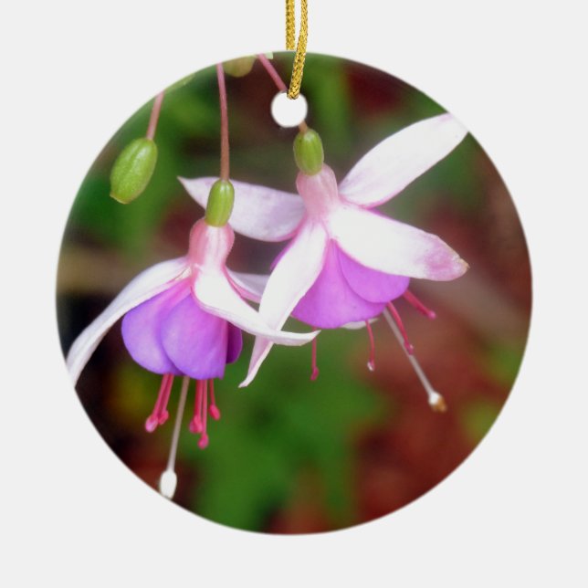 Fuschia Blume Keramik Ornament (Vorne)