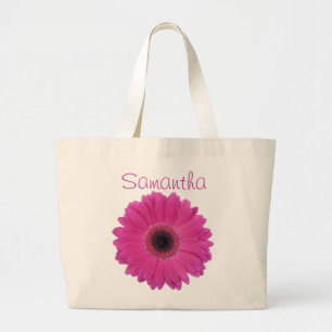 Fuschia Blumen-riesige Taschen-Tasche Jumbo Stoffbeutel