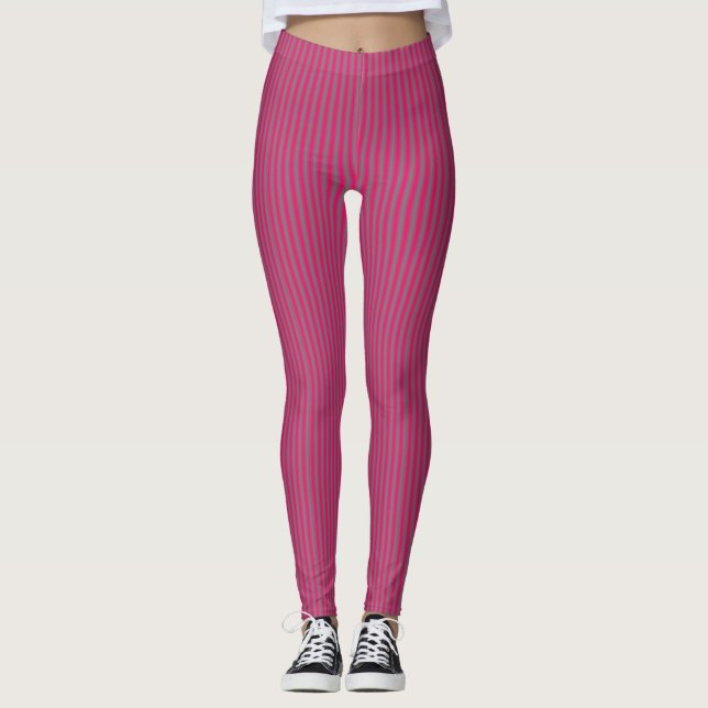 Fuschia-grüne Leggings (Vorderseite)