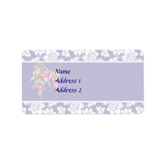 Fuschia Marshia Wedding Invitation Set Adressaufkleber (Vorne)