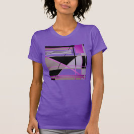 Fuschia Olive Lilac Abstrakte Kunst T-Shirt