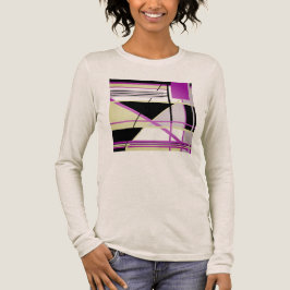 Fuschia Olive Lilac Abstrakte Kunst Tri-Blend Shirt
