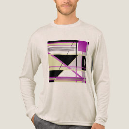 Fuschia Olive Lilac Abstrakte Kunst Tri-Blend Shirt