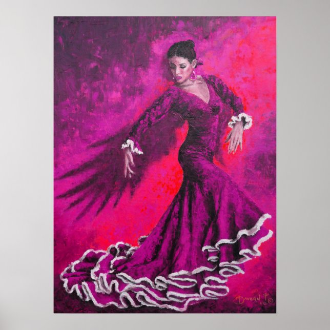 Fuschia Phoenix Poster (Vorne)