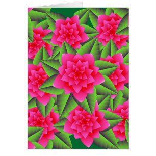 Fuschia Pink Camellias und grüne Blätter