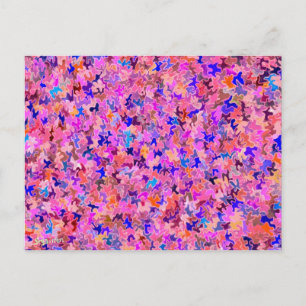 Fuschia Puzzle Stücke Postkarte