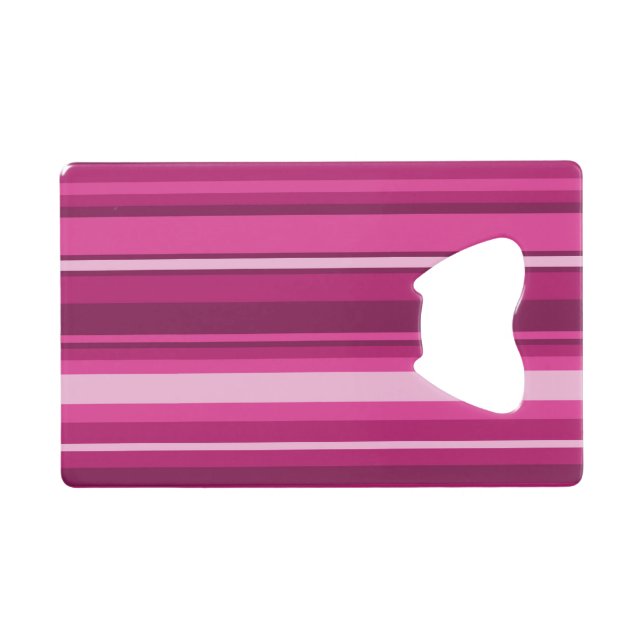 Fuschia-Streifen Geldbeutel Flaschenöffner (Vorderseite (Horizontal))