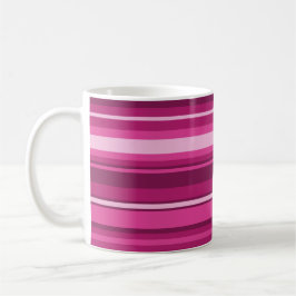 Fuschia-Streifen Kaffeetasse