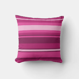Fuschia-Streifen Kissen