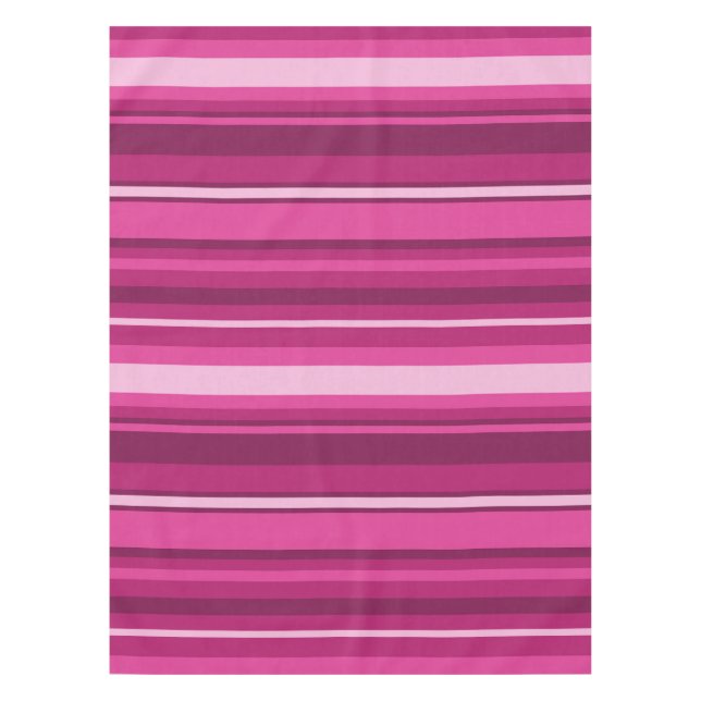 Fuschia-Streifen Tischdecke (Vorderseite)