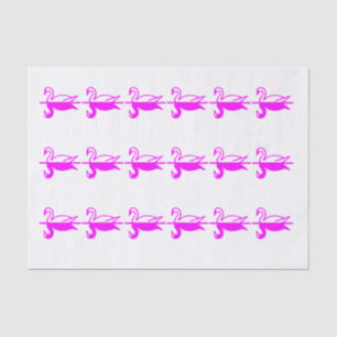 Fuschia Swans Seidenpapier