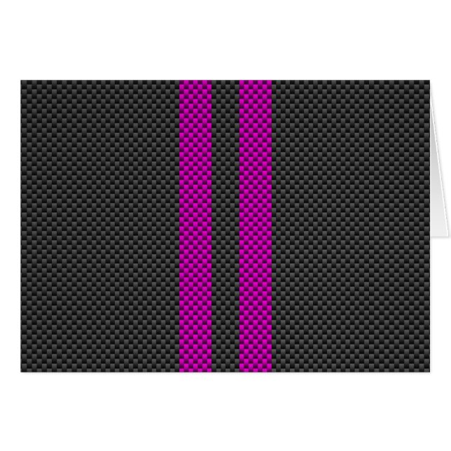 Fuschsia Pink Stripes en fibre de carbone (Devant horizontal)
