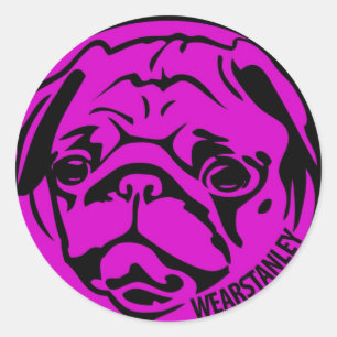 Fuscia Mops Sticker