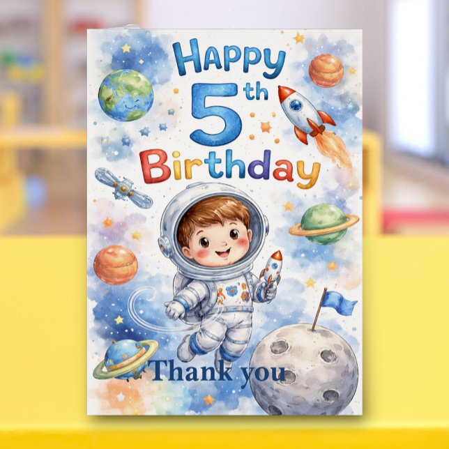 Fusée spatiale anniversaire Espace Planètes Garçon (Créateur téléchargé)