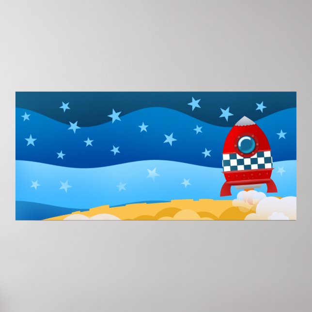 fusée spatiale - impression d'affiche personnalisé (Devant)