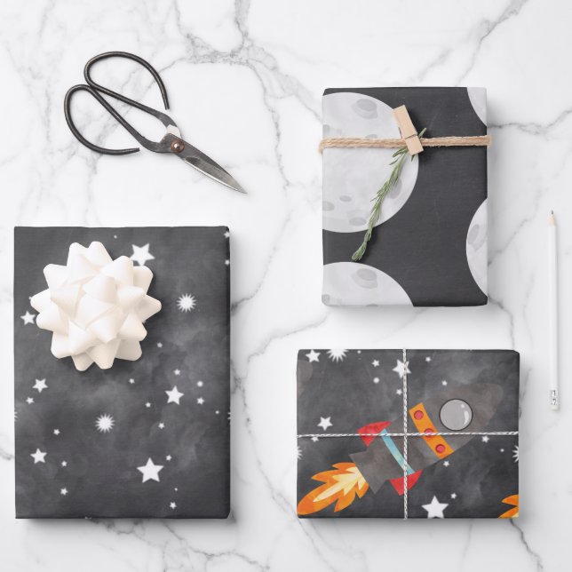 Fusées spatiales Feuilles de papier d'enveloppemen (Recto)