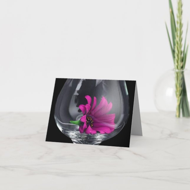 Fushia Bläserglaskarte Karte (Vorderseite)