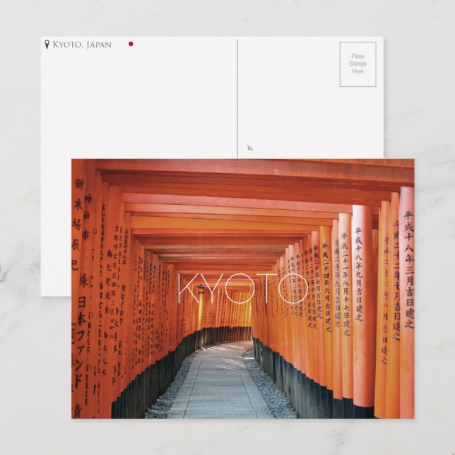 Fushimi Inari, Kyoto, Japan Postkarte (Vorne/Hinten)