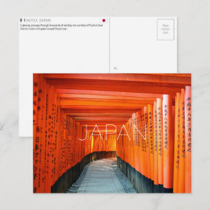 Fushimi Inari, Kyoto, Japan Reise-Postkarte Postkarte