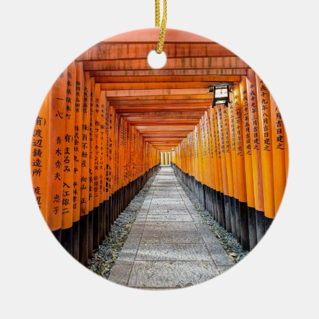 Fushimi Inari Schrein, Kyoto Japan Keramik Ornament (Vorne)