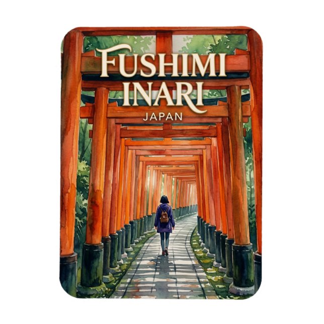 Fushimi Inari-Taisha Japan Magnet (Vertikal)