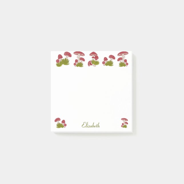 Fushroom Goblincore Fairy Garden Shcool Office Post-it Klebezettel (Vorderseite)