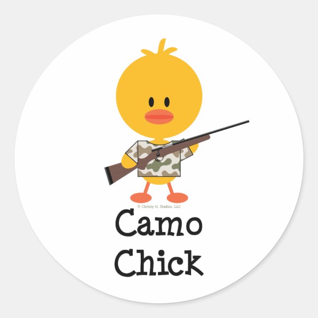 Fusil chassant des autocollants de poussin de Camo (Devant)