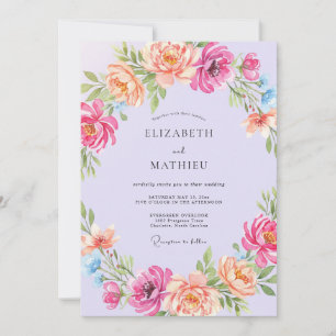 Füsilgenügende botanische Lilienhochzeit Einladung