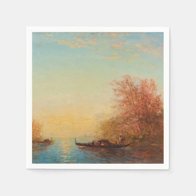 Fusine, Environments de Venise - Félix Ziem Serviette (Vorderseite)