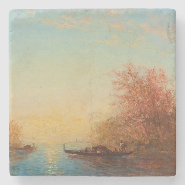 Fusine, Environments de Venise - Félix Ziem Steinuntersetzer (Vorderseite)