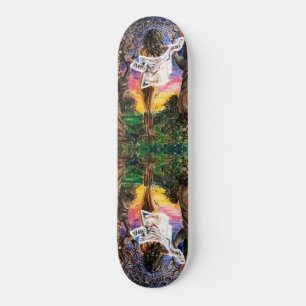 Fusion - Aquarellmalerei - Spiegel Skateboard