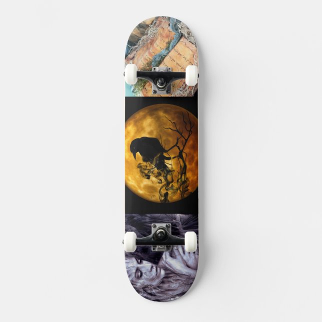 Fusion des Halloween-Wunders im Actionbild Skateboard (Vorderseite)