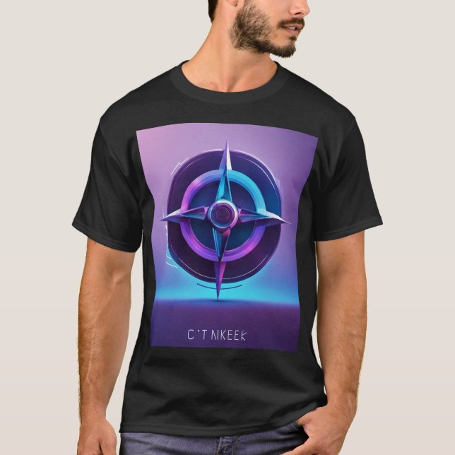 "Fusion géométrique : T-shirt homme moderne" (Devant)