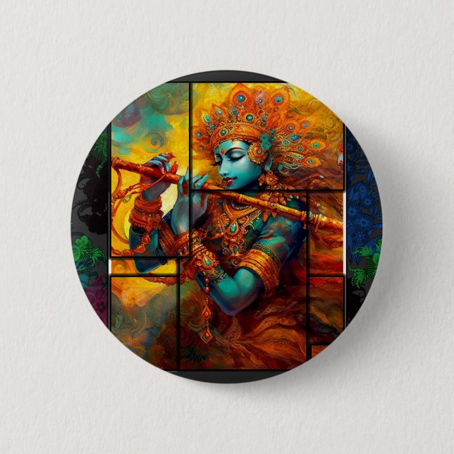 FUSION-LORD KRISHNA Chennai Button (Vorderseite)