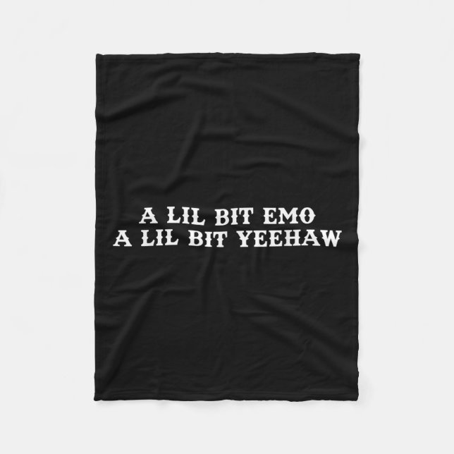 Fusion Of Two Styles, Cowboy, Ranch, Emo, Yeehaw  Fleecedecke (Vorderseite)