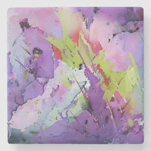 "Fusion von Hues" Zeitgenössische Abstrakte Kunst Steinuntersetzer