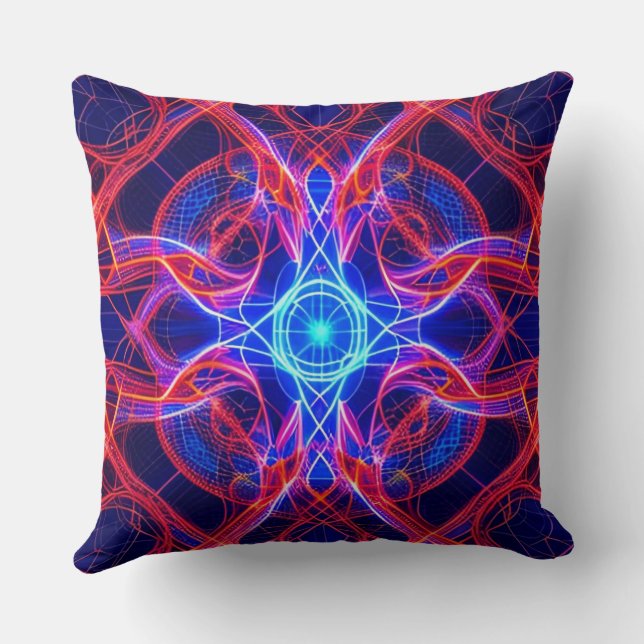 "Fusion von Kunst und Wissenschaft" Kissen (Rückseite)