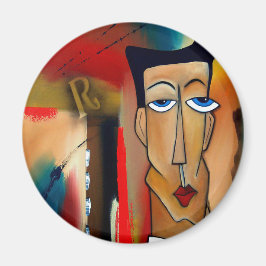 fusionierte abstrakte Kunst Magnet