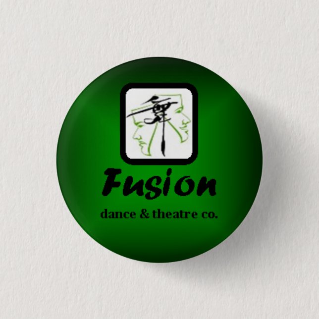 Fusions-grüner kleiner Knopf Button (Vorderseite)