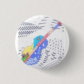 Fusionsgekritzel von Farben und Schwarzweiss Button