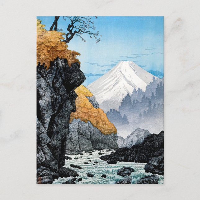 Fuß des Mount Ashitaka von Takahashi, japanische K Postkarte (Vorderseite)