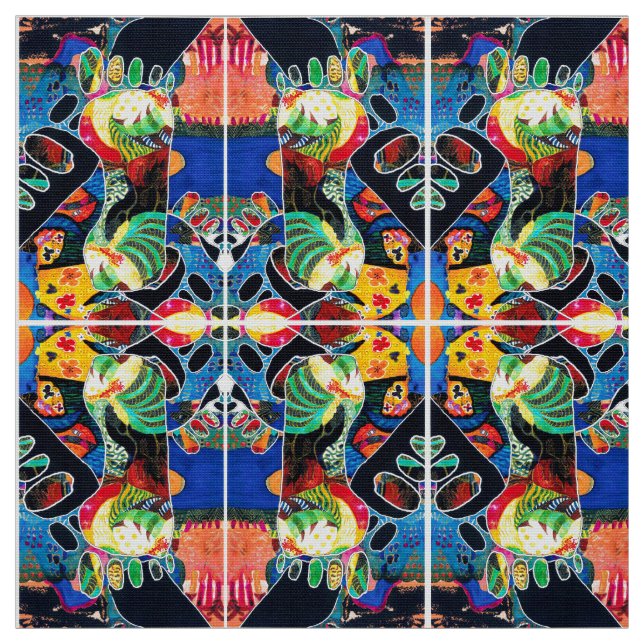 Fuß-Drucke Stoff (Muster)