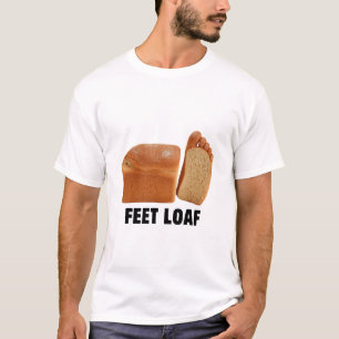 Fuß Laib Design Logo Brainrot Brot Schwarz Text T-Shirt