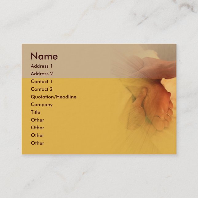 Fuß-Massage-Visitenkarte Visitenkarte (Vorderseite)