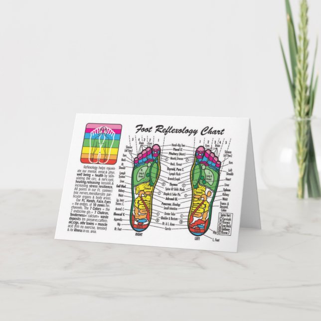 Fuß-Reflexzonenmassage-Diagramm Karte (Vorderseite)