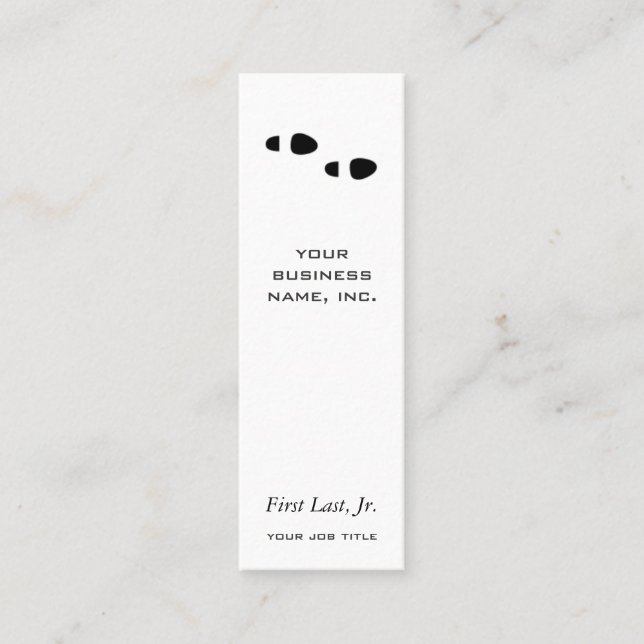 Fuß-Schritte Mini Visitenkarte (Vorderseite)