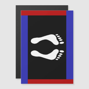 Fuß-Stolz-Flagge (Fußabdruck) Magneteinladung